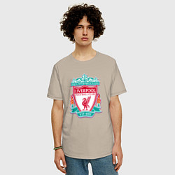 Футболка оверсайз мужская Liverpool fc sport collection, цвет: миндальный — фото 2