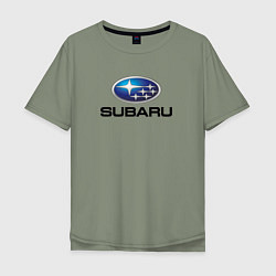 Футболка оверсайз мужская Subaru sport auto, цвет: авокадо