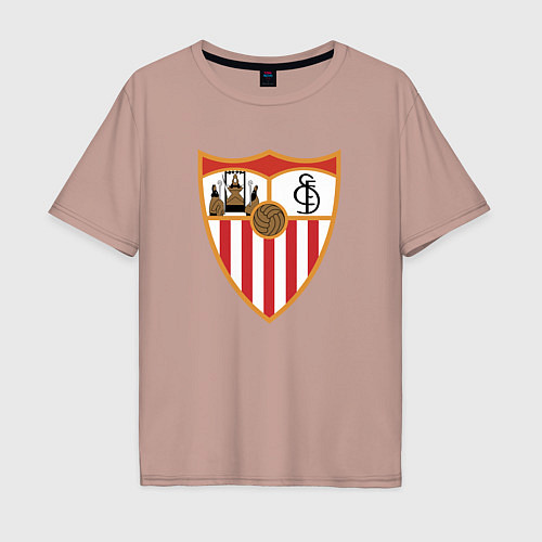 Мужская футболка оверсайз Sevilla / Пыльно-розовый – фото 1