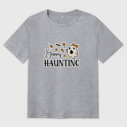 Футболка оверсайз мужская Удачных призраков хэллоуин конфеты и призраки, цвет: меланж