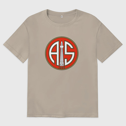 Мужская футболка оверсайз Антальяспор клуб / Миндальный – фото 1