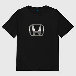 Футболка оверсайз мужская Honda sport auto silver, цвет: черный
