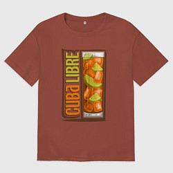 Мужская футболка оверсайз Куба либре