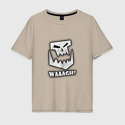 Футболка оверсайз мужская Waaagh, цвет: миндальный