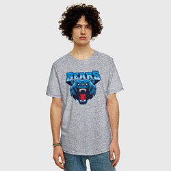 Футболка оверсайз мужская Bears team, цвет: меланж — фото 2