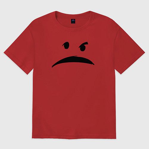 Мужская футболка оверсайз Привидение с мотором / Красный – фото 1