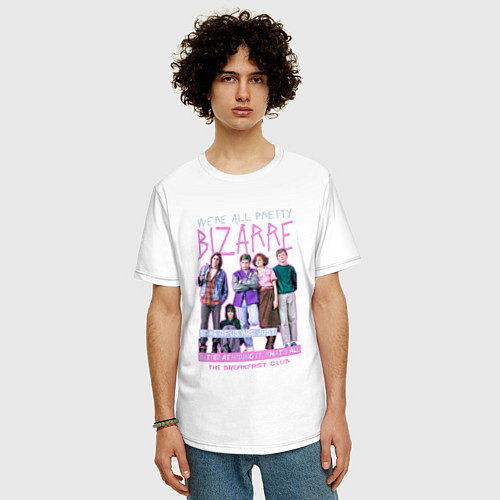 Мужская футболка оверсайз Клуб Завтрак с цитатой из фильма / Белый – фото 3