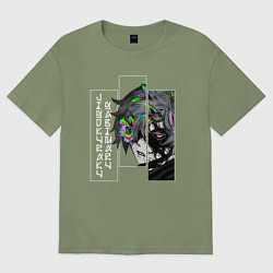 Футболка оверсайз мужская Jigokuraku Gabimaru, цвет: авокадо