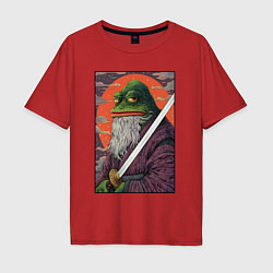 Футболка оверсайз мужская Pepe samurai, цвет: красный