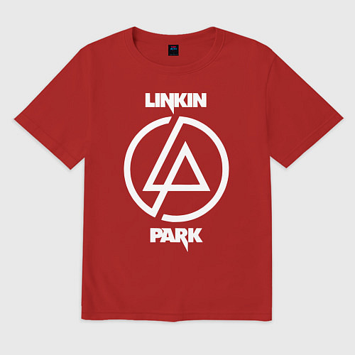 Мужская футболка оверсайз Linkin Park logo / Красный – фото 1