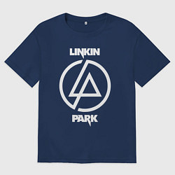 Футболка оверсайз мужская Linkin Park logo, цвет: тёмно-синий