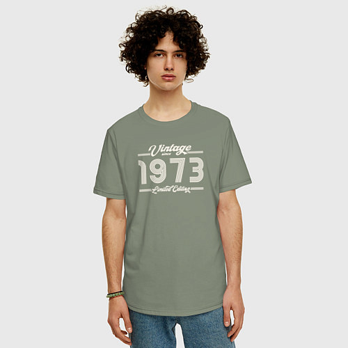 Мужская футболка оверсайз Лимитированный выпуск 1973 / Авокадо – фото 3