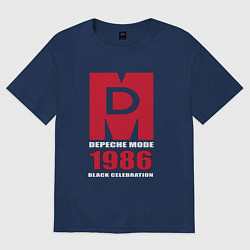 Футболка оверсайз мужская Depeche Mode - Black Celebration album merch, цвет: тёмно-синий