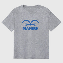 Футболка оверсайз мужская Морской Дозор One Piece, цвет: меланж