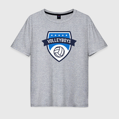 Мужская футболка оверсайз Volleyboys / Меланж – фото 1