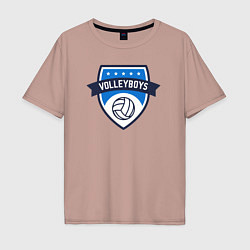 Футболка оверсайз мужская Volleyboys, цвет: пыльно-розовый