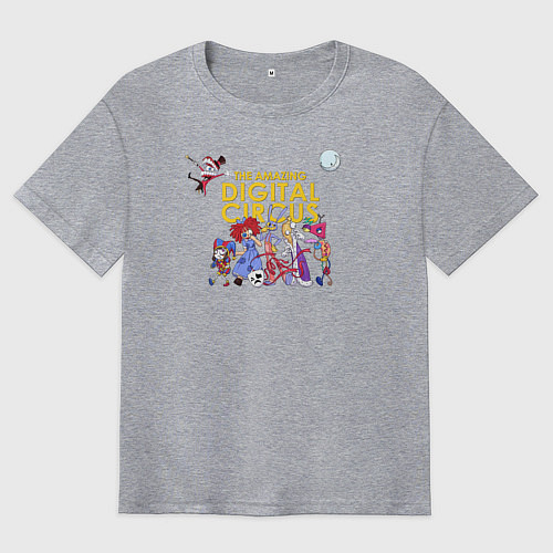 Мужская футболка оверсайз The Amazing Digital Circus / Меланж – фото 1