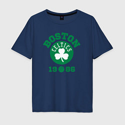 Футболка оверсайз мужская Boston Celtics 1986, цвет: тёмно-синий