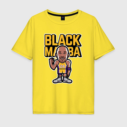 Мужская футболка оверсайз Kobe black mamba / Желтый – фото 1