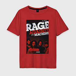 Футболка оверсайз мужская RATM - all group, цвет: красный