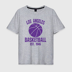 Футболка оверсайз мужская Basketball Los Angeles, цвет: меланж