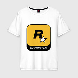 Футболка оверсайз мужская Rockstar, цвет: белый