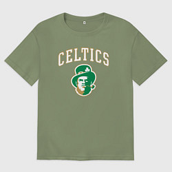 Футболка оверсайз мужская Celtics, цвет: авокадо