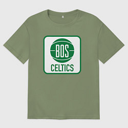 Футболка оверсайз мужская Bos Celtics, цвет: авокадо