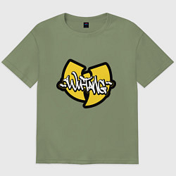 Футболка оверсайз мужская Wu tang - logo, цвет: авокадо