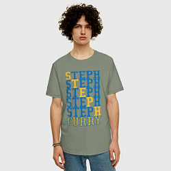 Футболка оверсайз мужская Steph Curry, цвет: авокадо — фото 2