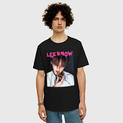 Футболка оверсайз мужская Lee Know Rock Star Stray Kids, цвет: черный — фото 2