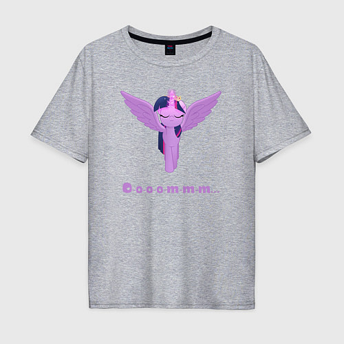 Мужская футболка оверсайз Твайлайт Спаркл в медитации / Меланж – фото 1