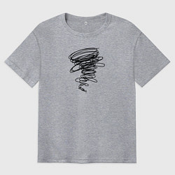 Мужская футболка оверсайз Шторм ураган