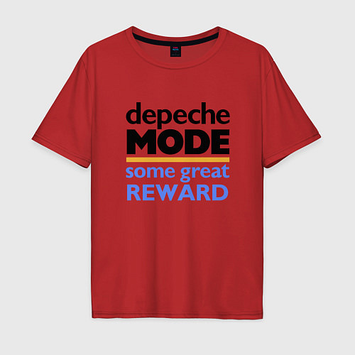 Мужская футболка оверсайз Depeche Mode - Some Great Reward / Красный – фото 1