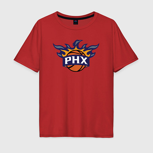 Мужская футболка оверсайз Phoenix Suns fire / Красный – фото 1
