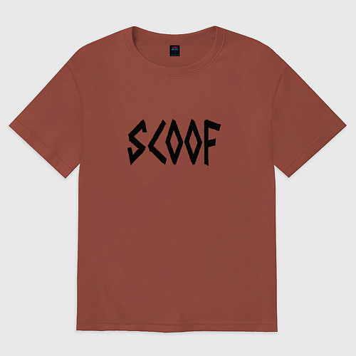 Мужская футболка оверсайз Скуф металл / Кирпичный – фото 1