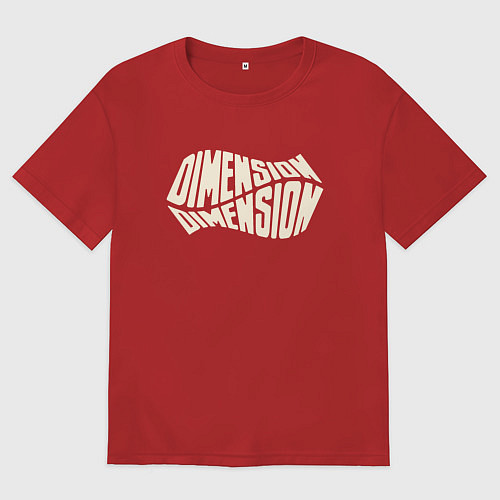 Мужская футболка оверсайз Dimension / Красный – фото 1