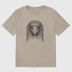 Футболка оверсайз мужская Голова олуши, цвет: миндальный