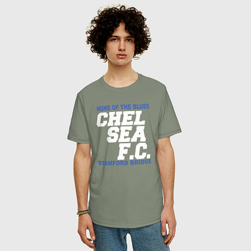 Мужская футболка оверсайз Chelsea Stamford Bridge / Авокадо – фото 3