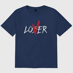 Футболка оверсайз мужская Loser - lover, цвет: тёмно-синий