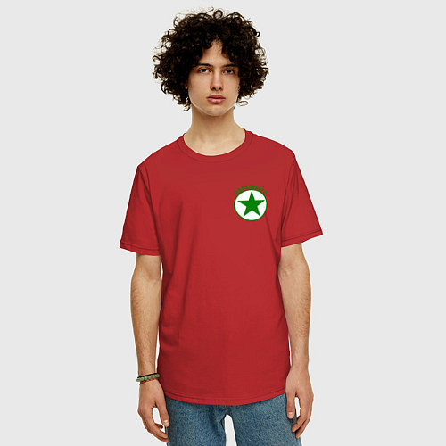 Мужская футболка оверсайз Учу эсперанто / Красный – фото 3