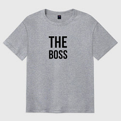 Футболка оверсайз мужская The boss - Couple, цвет: меланж