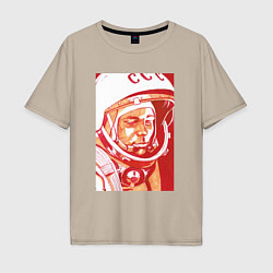 Мужская футболка оверсайз Gagarin in red