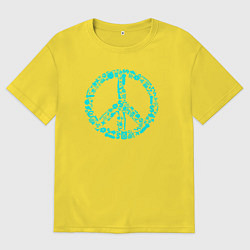 Футболка оверсайз мужская Peace life, цвет: желтый