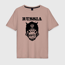 Мужская футболка оверсайз Russian gorilla