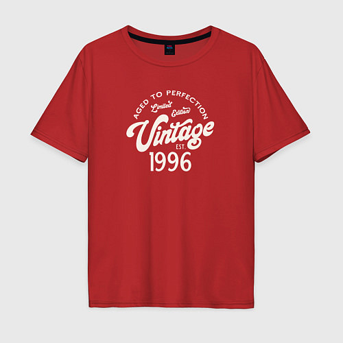Мужская футболка оверсайз 1996 год - выдержанный до совершенства / Красный – фото 1