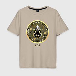 Мужская футболка оверсайз EOS крипто символ