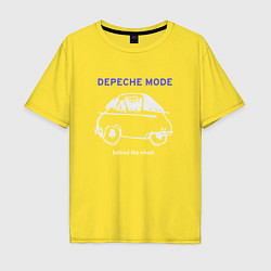 Футболка оверсайз мужская Depeche Mode - Behind the wheel, цвет: желтый