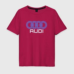 Мужская футболка оверсайз Audi neon art