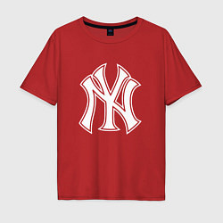 Мужская футболка оверсайз New York yankees - baseball logo